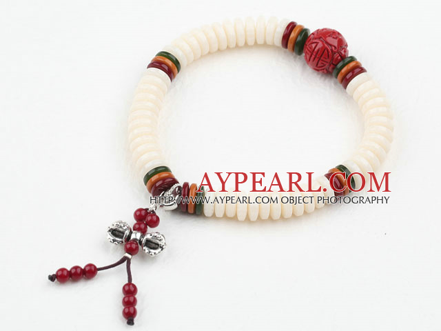 White Corozo Nut Prayer Bracelet ( Rosary Bracelet )