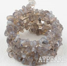 Lång Style Gray Agate Wrap Bangle Armband