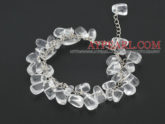 clear crystal bracelet with extendable chain