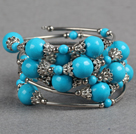 fashion blue turquoise bangle bracelet