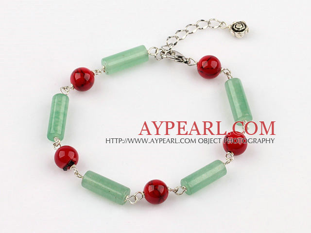 aventurine and bloodstone bracelet with extendable chain