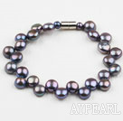 Noir Bracelet de perles d'eau douce Mabe