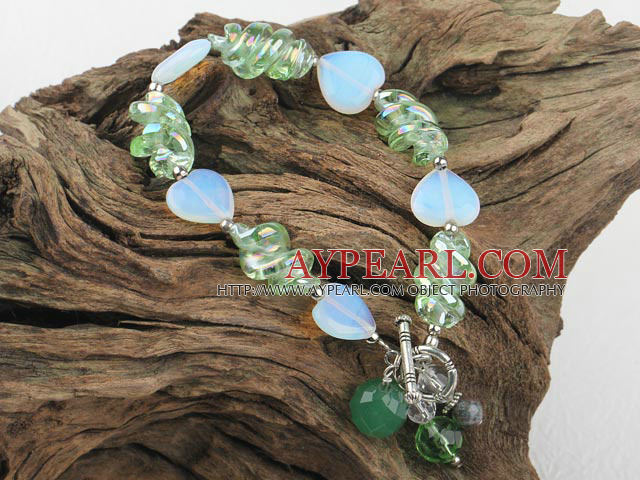 bracelet with toggle clasp Opal Armband mit Knebelverschluss