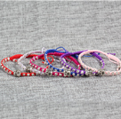 6 Pcs Multi Color Alloyed Buddha Head Accessory Hand-Knitted Bracelet (Random Color)