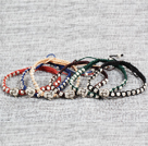 Wholesale 6 Pcs Popular Multi Color Alloyed Buddha Head Accessory Hand-Knitted Bracelet (Random Color)