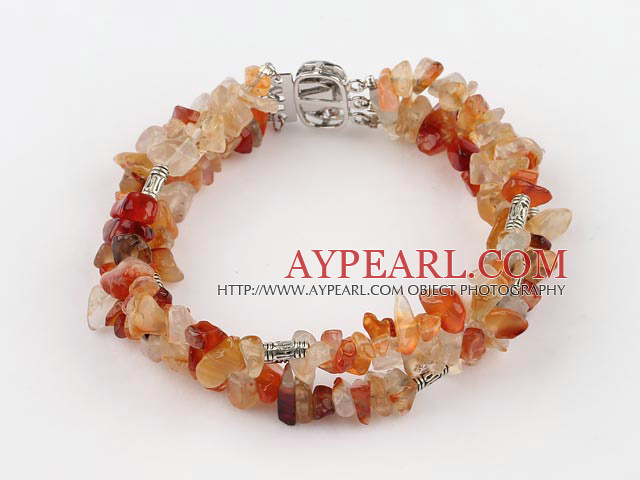 -8mm 3 torons agate bracelet bracelet