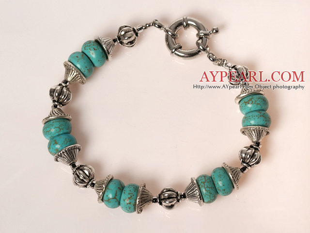 7 inches 40mm turquoise bracelet with moonlight clasp