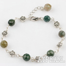 faceted Indian agate bracelet with extendable chain