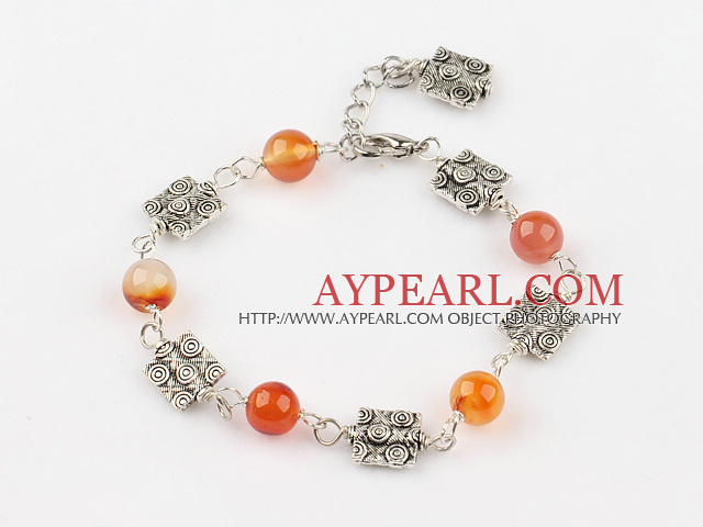 fashion natural agate bracelet with extendable chain