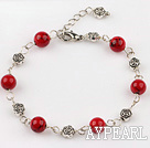 Blut Stein Armband mit ausziehbarer Kette