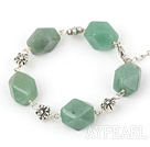 aventurine tibet silver bracelet with extendable chain