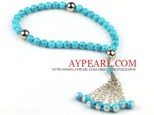 Turquoise Προσευχή beaded βραχιόλι