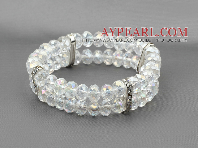 m white crystal bracelet hvit krystall armbånd