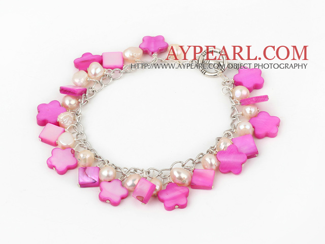 a pinkki shell bracelet with toggle kuori rannekoru vaihtaa clasp lukko