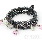 k crystal et rose perle de cristal bracelet 7 pouces Bracelet 7 pouces 
