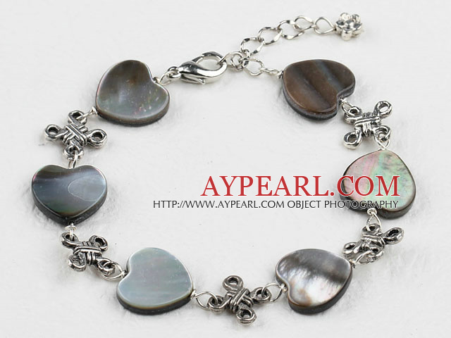 Bracelet noir shell lèvres