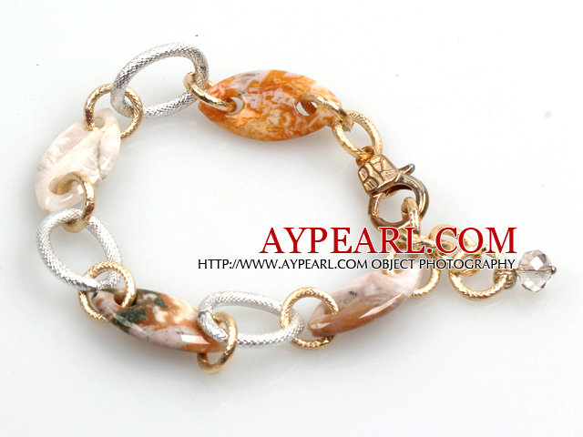 Summer Fashion creazy Agate legert Loop Chain Bracelet