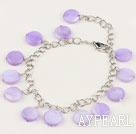 10mm round lovely shell bracelet with extendable chain