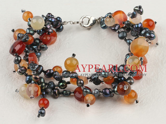 perles d'agate et bracelet multi