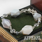 grauen Achat Armband