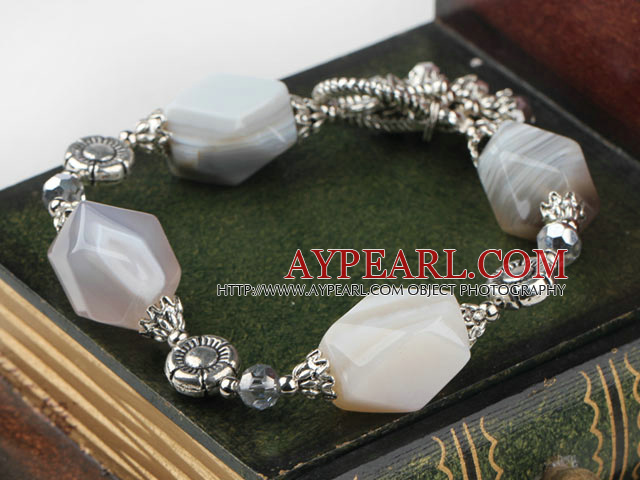 bracelet gris agate