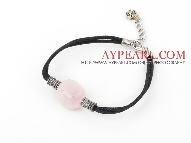 lovely rose quartze bracelet with extendable chain