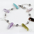 Natural Teeth Shape Multi Color Multi Stone Bracelet