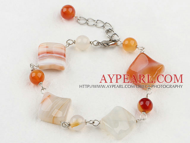 natural agate bracelet with extendable chain