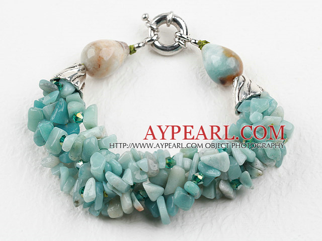 New Design Amazon Stone Bracelet with Moonlight Clasp