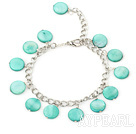 11mm green round shell bracelet with extendable chain