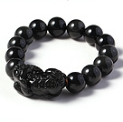 Amazing High Quality 14mm Hematite Beads with Rainbow Eye Stretchy Bracelet with Pi Xiu Accessory