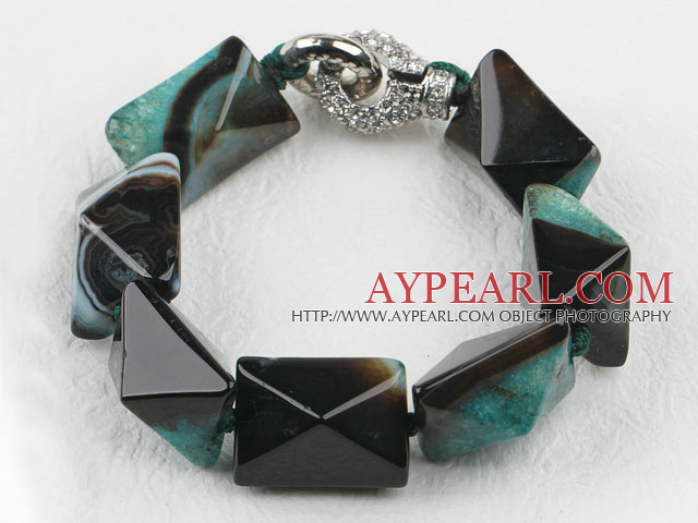 7,5 inches chunky stil rutilated agat armband