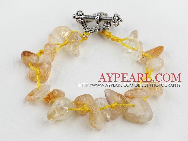 7.5 inches citrine crystal bracelet with toggle clasp