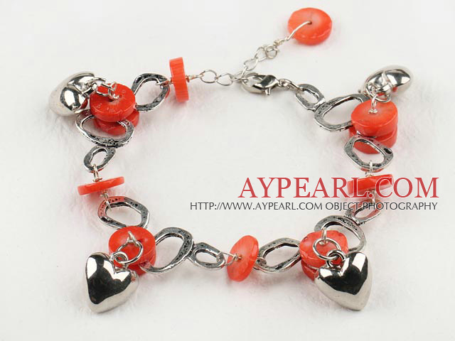 nouveau bracelet style de corail avec chaîne en métal extensible