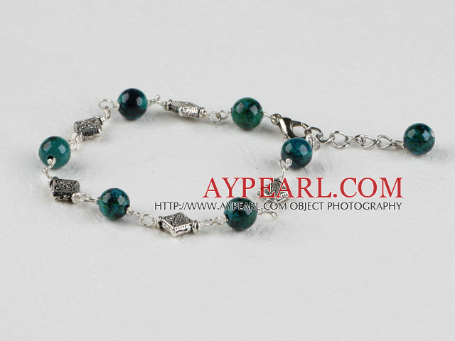 cute round phoenix stone bracelet with adjustable chain