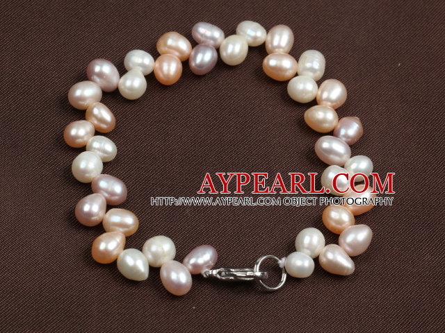 Classic Design Ear Of Wheat Shape Natural Freshwater Pearl Bracelet With Lobster Clasp