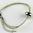 simple style metal beads bracelet with extendable chain