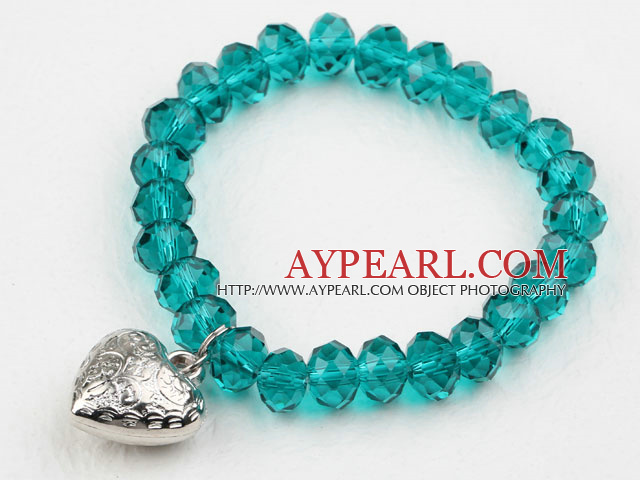 Simple Design Lac Vert Cristal Bracelet élastique