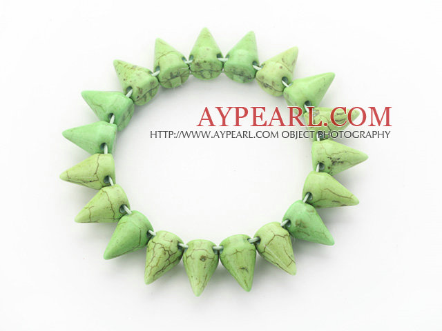 Apple de modèle de couleur vert turquoise Punk Bullet extensible Bracelet Simple