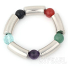 ι silver color tube ασημί σωλήνα χρώματος bracelet/bangle βραχιόλι / βραχιόλι