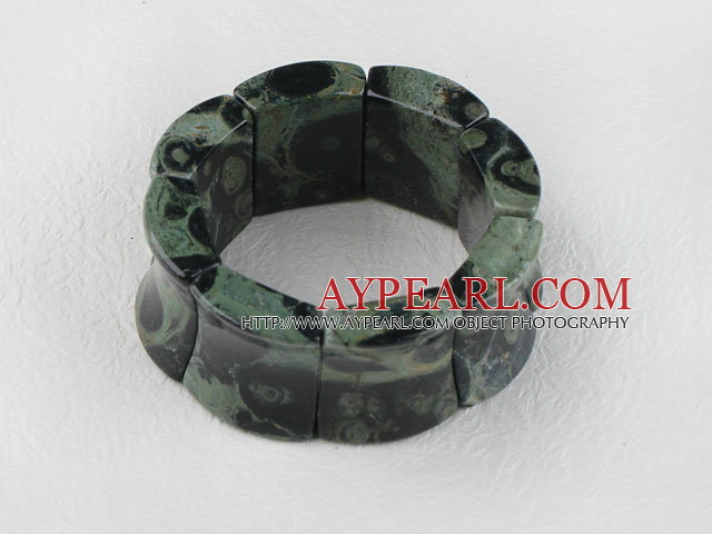 25 * 30mm peacock gemstone elastisk bangle armbånd