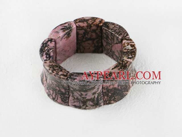 25 * 30mm gemstone elastisk bangle armbånd