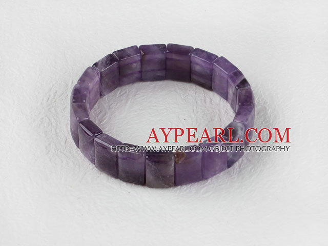 stretchy 10*16mm amethyst bangle bracelet 