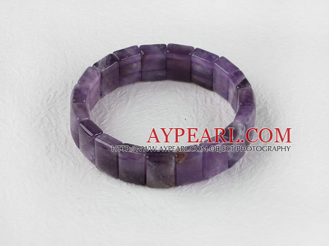 extensible 10 * 16mm Bracelet en améthyste