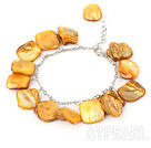 dyed gold shell bracelet with extendable chain
