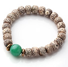 Wholesale Vintage Style Single Strand Leaves the Bodhi Malaysian Jade Elastic Bracelet