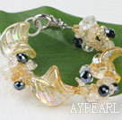 Wholesale 7.5 inches colored glaze and citrine bracelet with lobster clasp