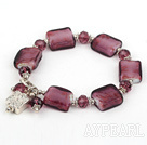 7.5 inches colored glaze bracelet with toggle clasp