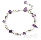 natural amethyst bracelet with extendable chain