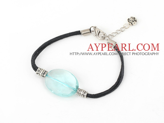 Switzerland blue crystal bracelet with extendable chain